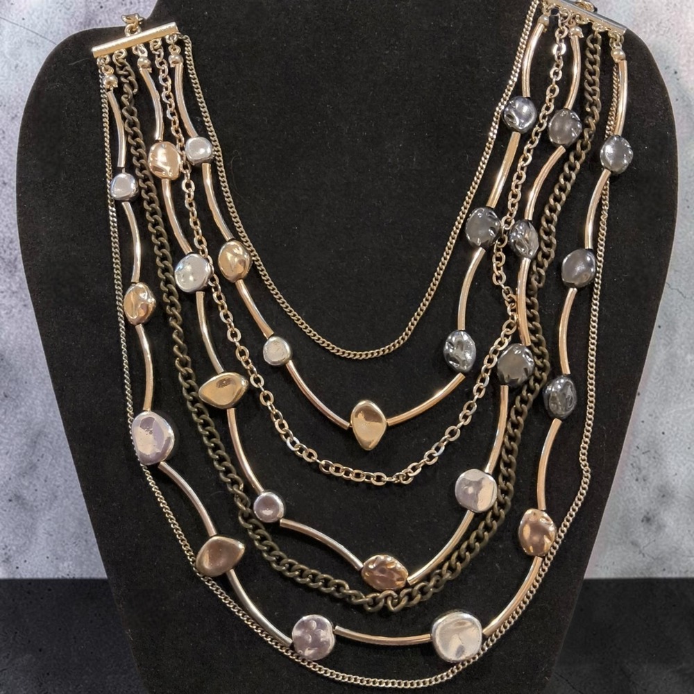 Vintage Saks Fifth Avenue 7-Strand Waterfall Necklace